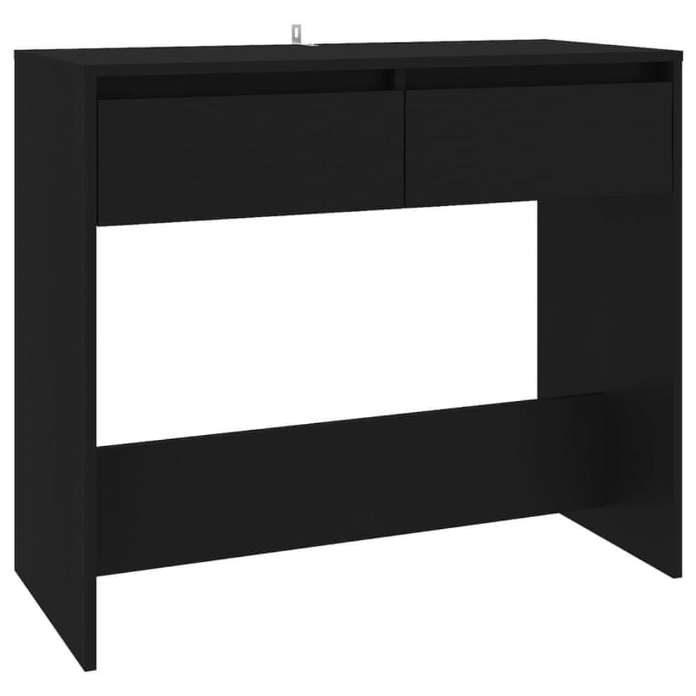 Vidaxl Konzolový stolík čierny 89x41x76,5 cm oceľový